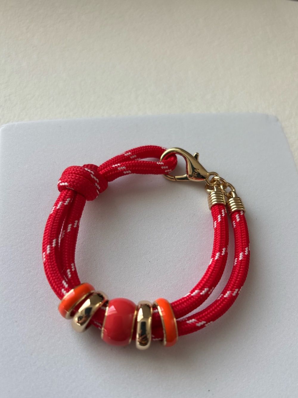 New Roxanne Assoulin happy Red Cord Bracelet